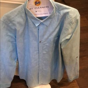 Ted Baker light Blue linen Button Down